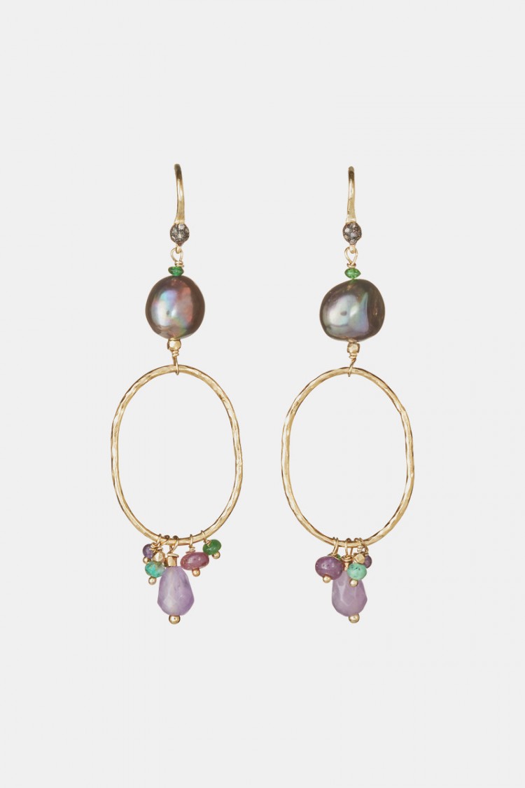 Amma violet Earrings